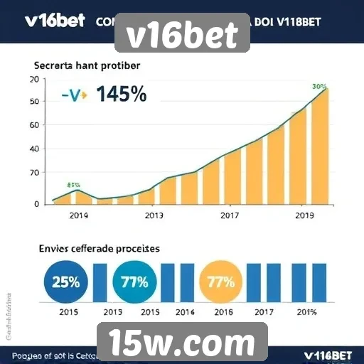 Estatísticas de crescimento do v16bet no mercado